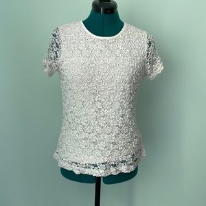 Crocheted knit top